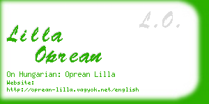 lilla oprean business card